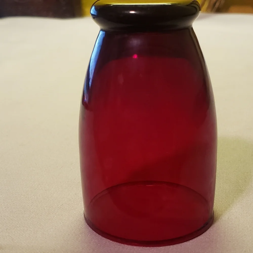 Vtg Juice Glass Baltic Royal Red/Anchor Hocking